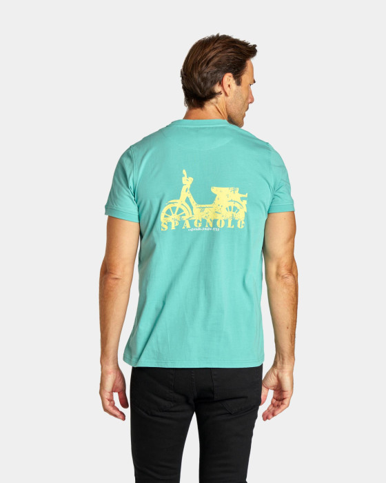 Camiseta de hombre Spagnolo Scooter verde agua 3