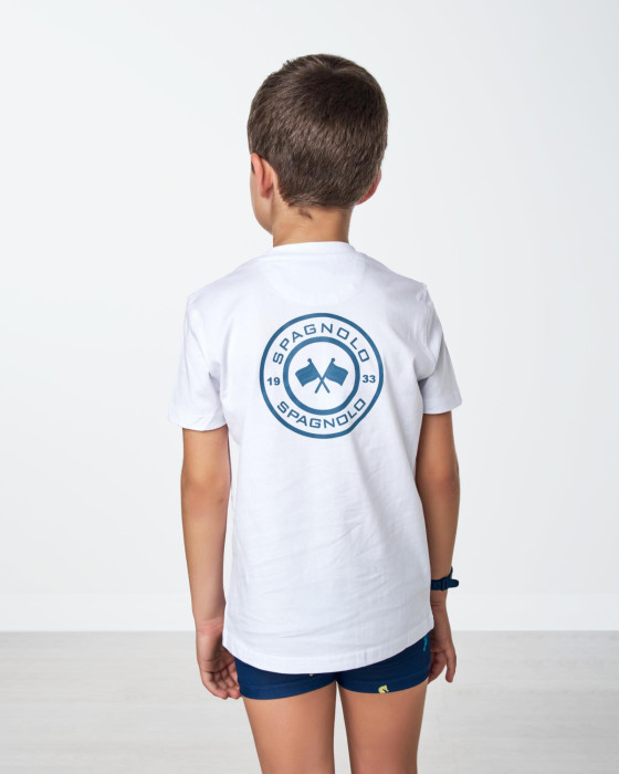 Camiseta de niño Spagnolo Punto sello blanco 3