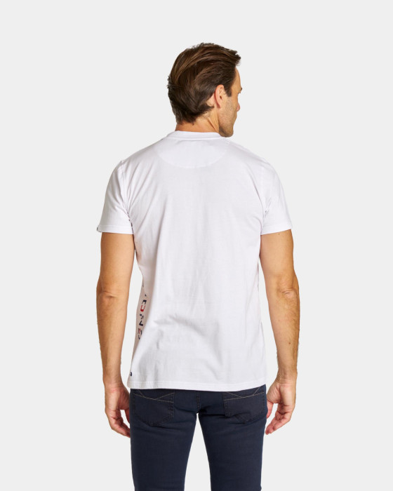 Camiseta de hombre logo cortes blanco 3