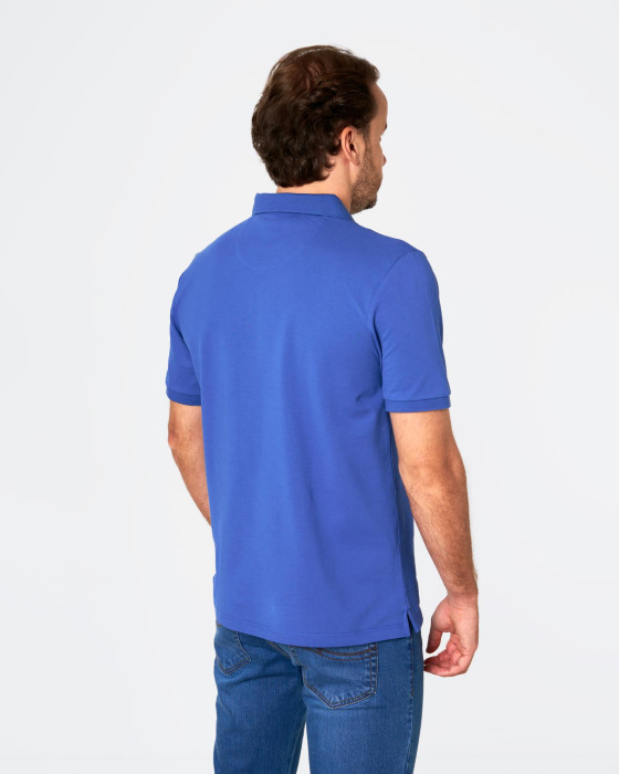 Polo de hombre Spagnolo piqué azul 3