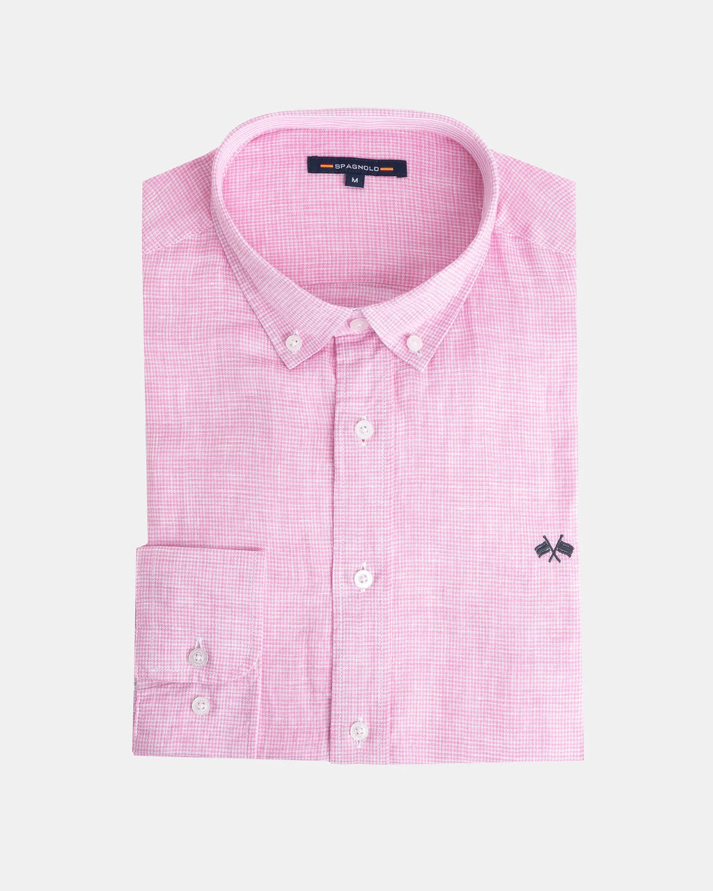 CAMISA LINO HOMBRE ROSA