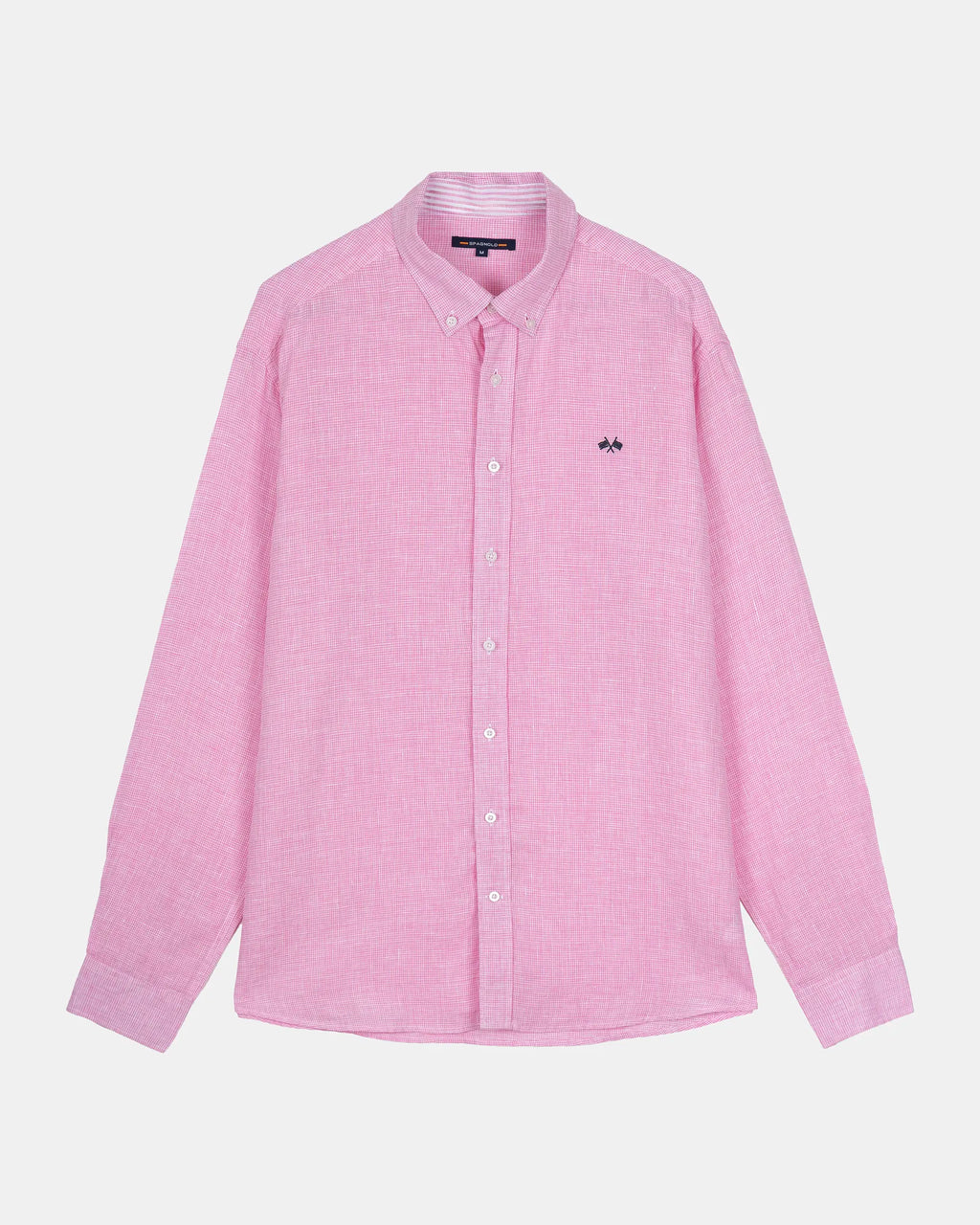 CAMISA LINO HOMBRE ROSA