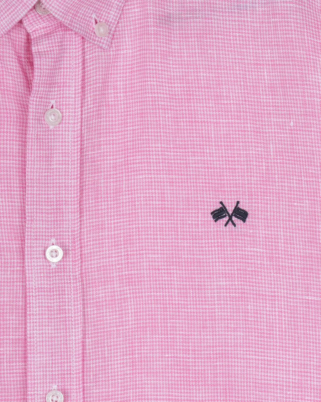 CAMISA LINO HOMBRE ROSA