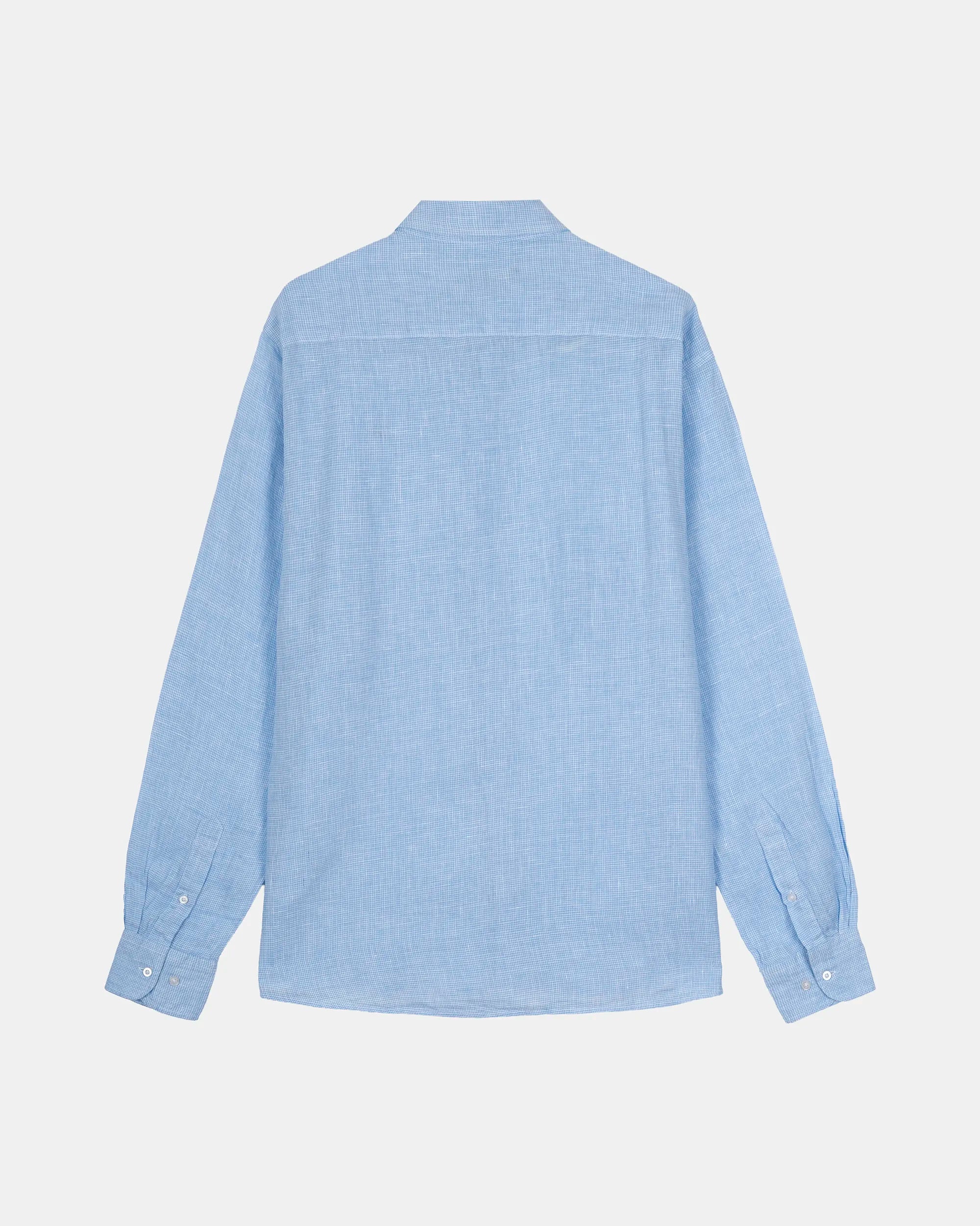CAMISA LINO HOMBRE CELESTE