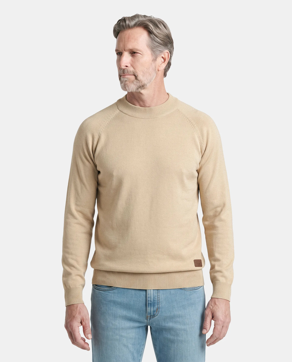 JERSEY BASICO CUELLO PERKINS HOMBRE CAMEL