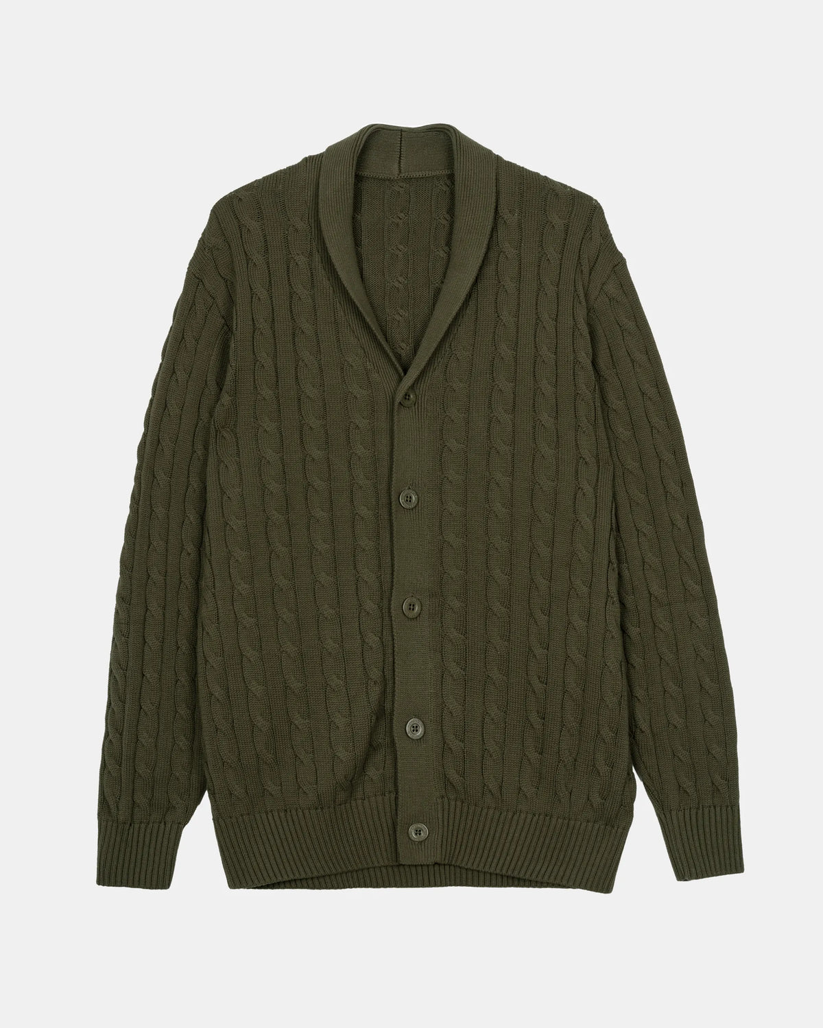CARDIGAN C/SMOKING ESTRUCTURA OCHOS HOMBRE VERDE KAKI
