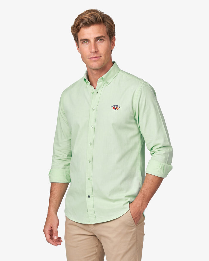 CAMISA MICRO OXFORD HOMBRE VERDE