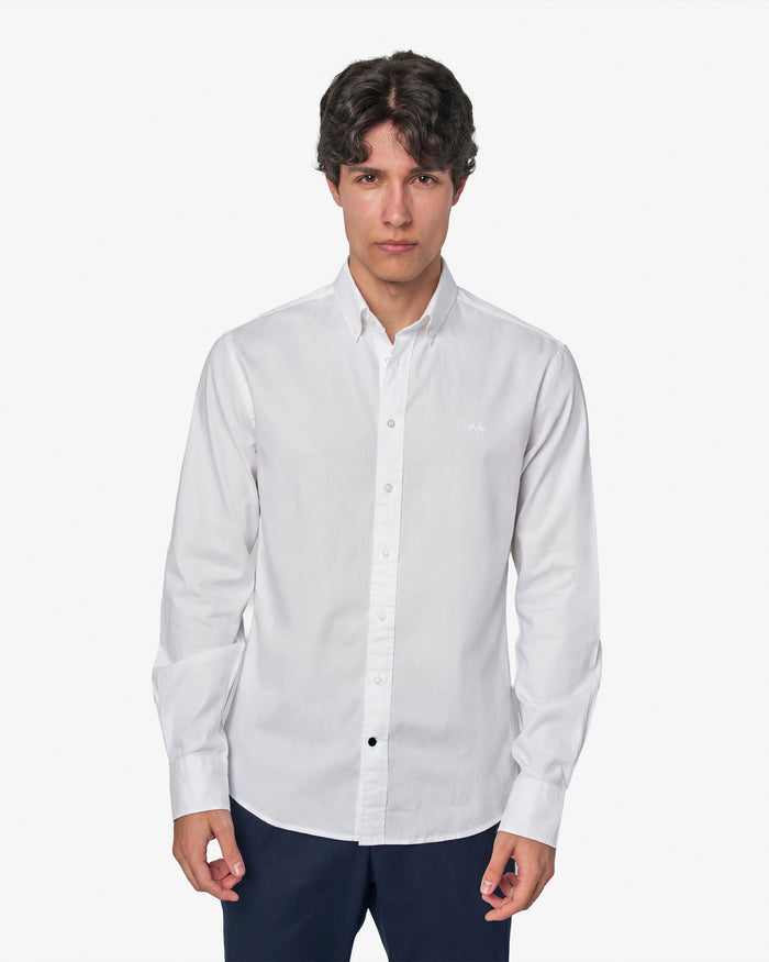 CAMISA MICRO OXFORD HOMBRE BLANCO