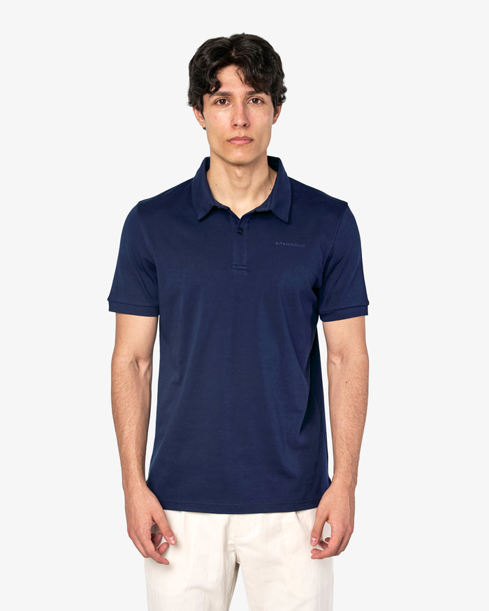 POLO PUNTO INTERLOCK HOMBRE AZUL MARINO