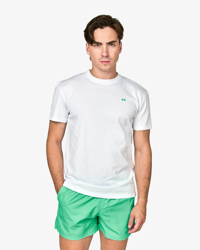 CAMISETA LETRAS COLORES ESPALDA HOMBRE BLANCO