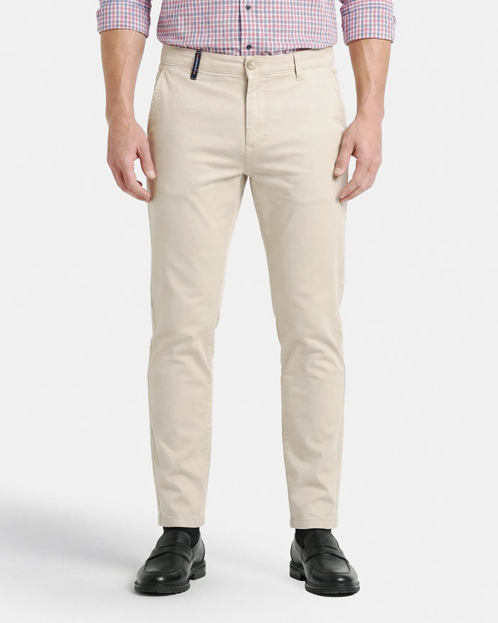 PANTALON CHINO GABARDINA SLIM HOMBRE BEIGE