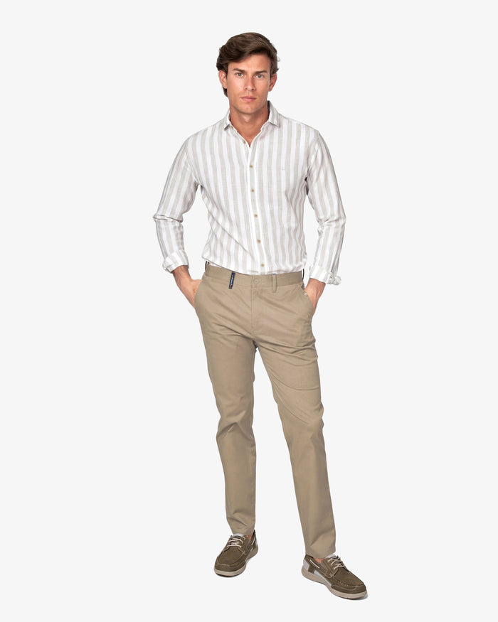 PANTALON CHINO GABARDINA HOMBRE CAMEL
