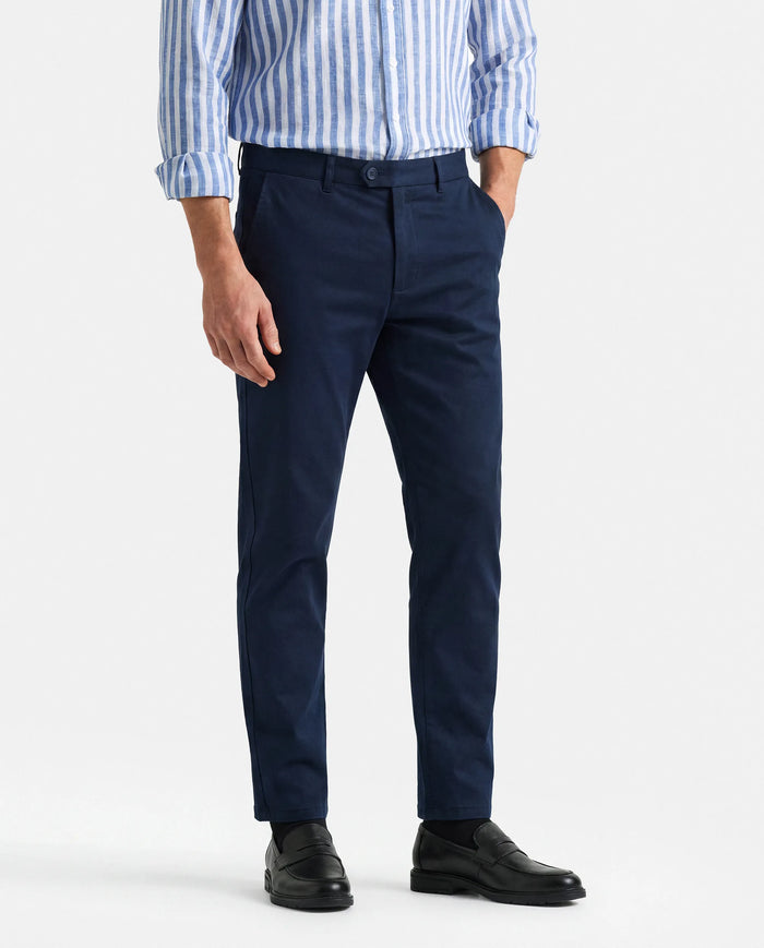 PANTALON ESTAMPADO CUADRILLE HOMBRE AZUL MARINO