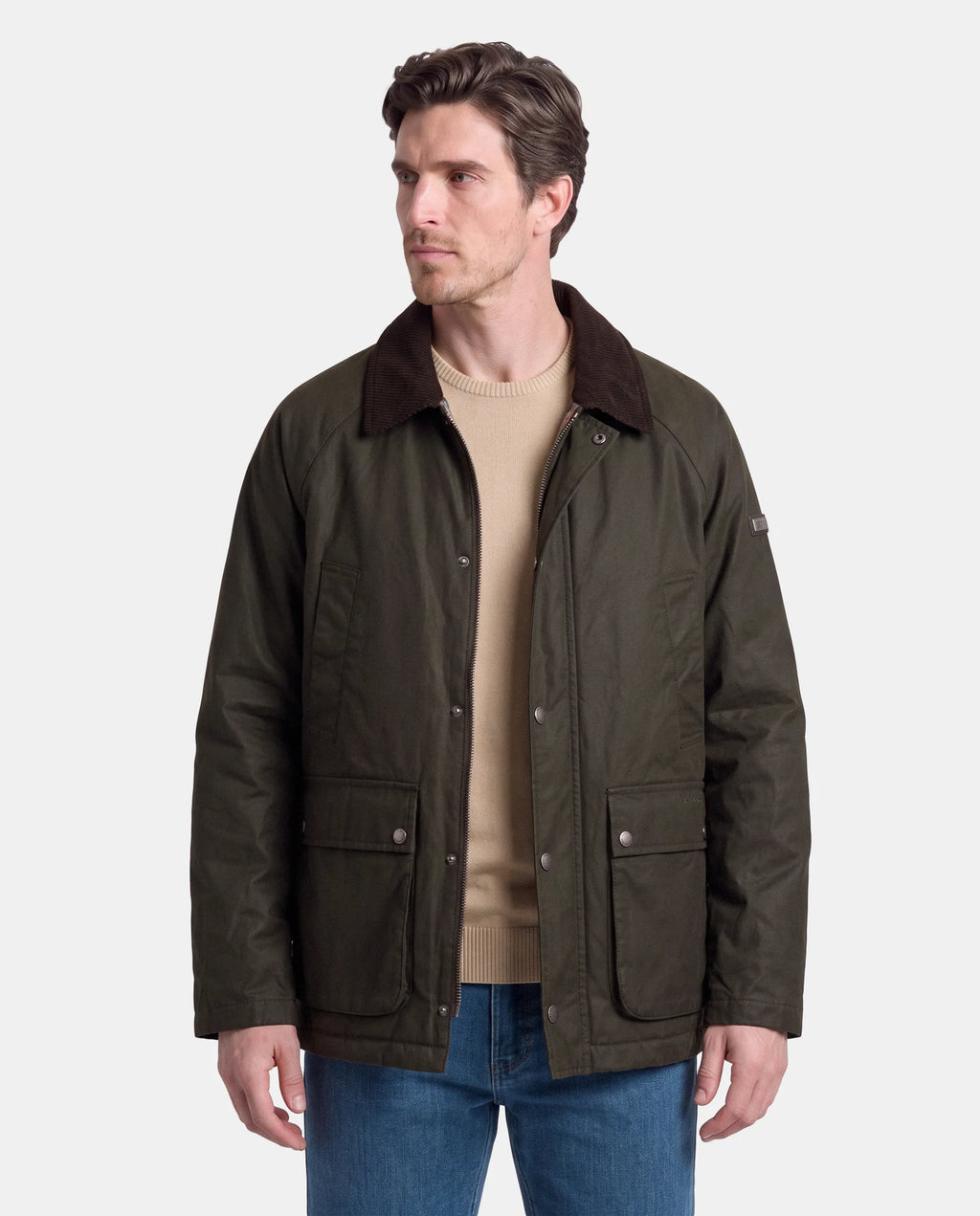 PARKA CUELLO PANA WATERPROOF HOMBRE VERDE