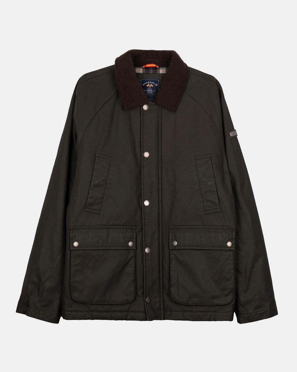 PARKA CUELLO PANA WATERPROOF HOMBRE VERDE