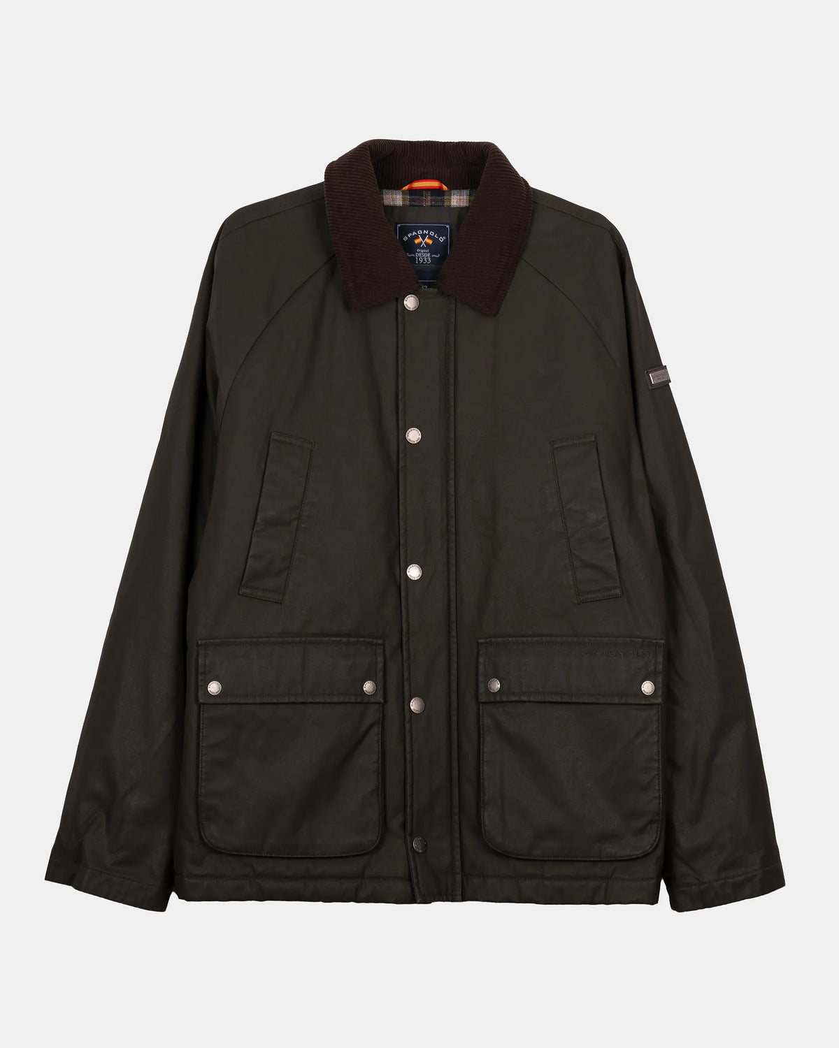 PARKA CUELLO PANA WATERPROOF HOMBRE VERDE