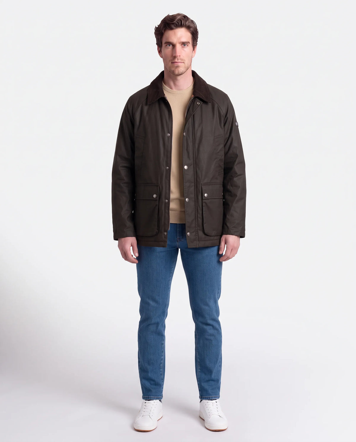 PARKA CUELLO PANA WATERPROOF HOMBRE VERDE