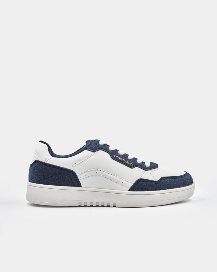 ZAPATILLA BICOLOR HOMBRE BLANCO y AZUL TINTA