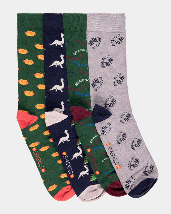PACK  CALCETINES FANTASIA HOMBRE MULTICOLOR