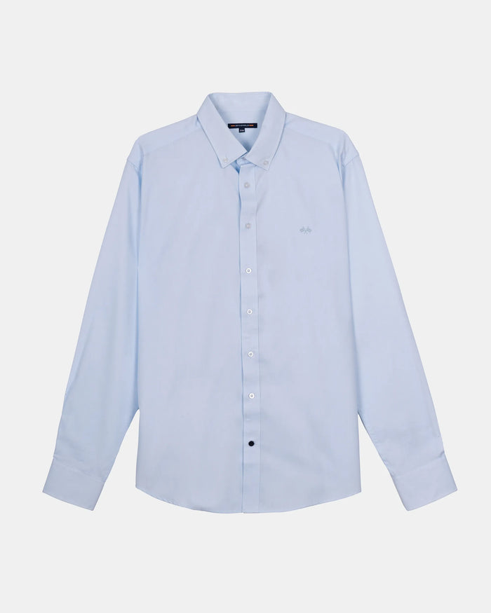 CAMISA SAMRT MICRO OXFORD HOMBRE CELESTE