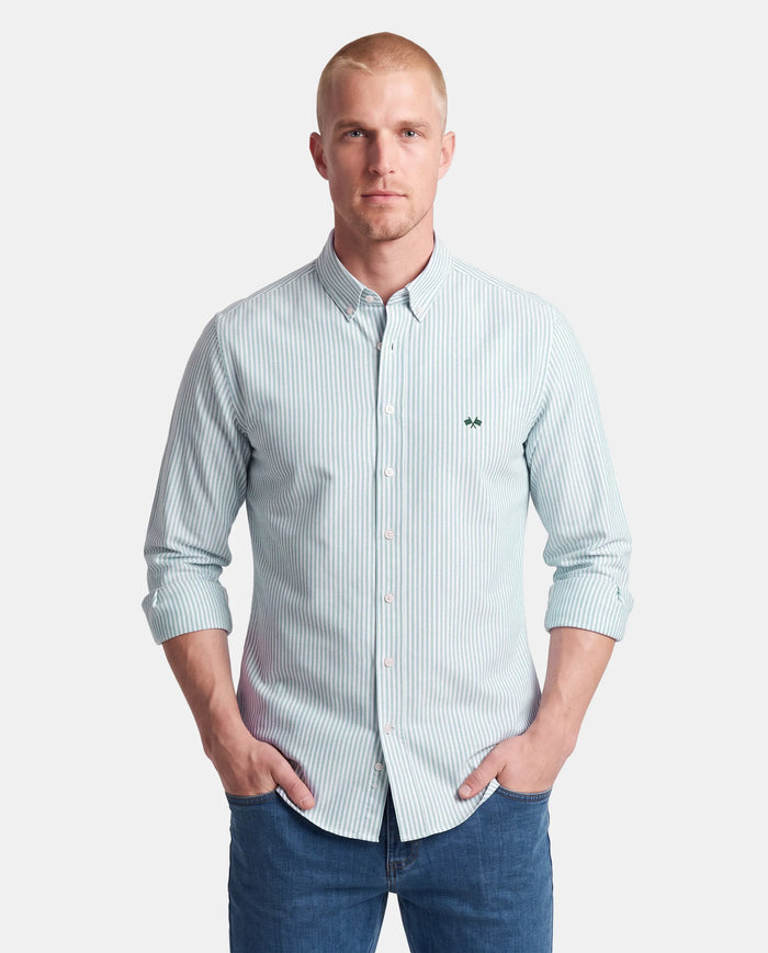 CAMISA REGULAR OXFORD LAVADO HOMBRE 000175