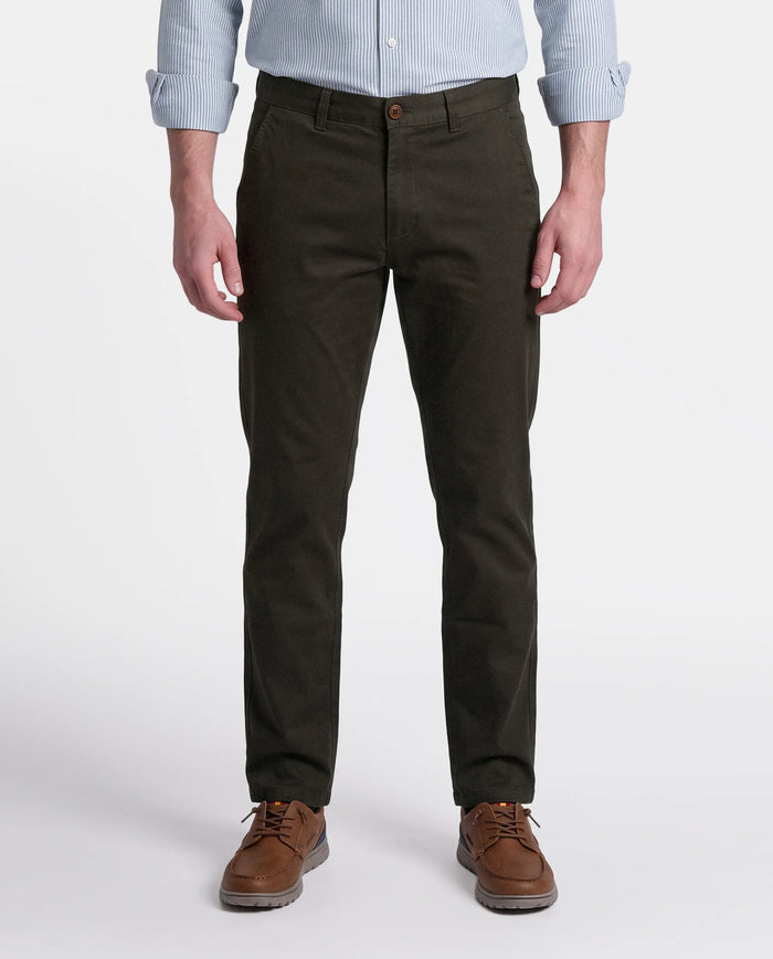 PANTALON CHINO GABARDINA REGULAR HOMBRE VERDE