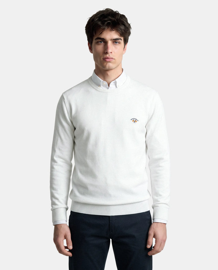 JERSEY BASICO CUELLO CAJA HOMBRE BEIGE