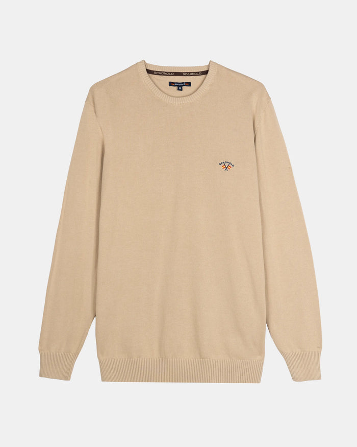 JERSEY BASICO CUELLO CAJA HOMBRE CAMEL