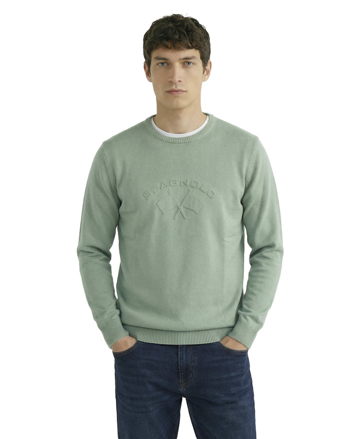 JERSEY CAJA LOGO EMBOSADO HOMBRE VERDE