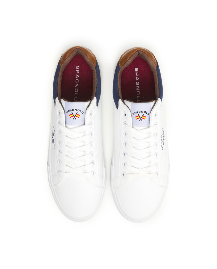 ZAPATILLA BASICA COMBINADA HOMBRE BLANCO
