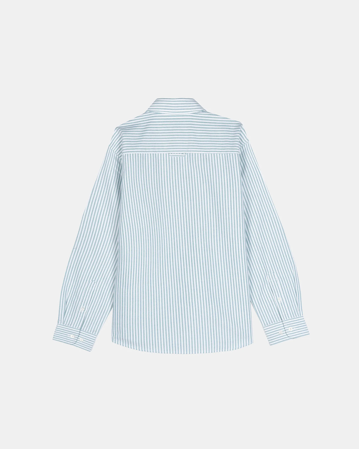CAMISA OXFORD LISTAS NIÑO BLANCO y VERDE
