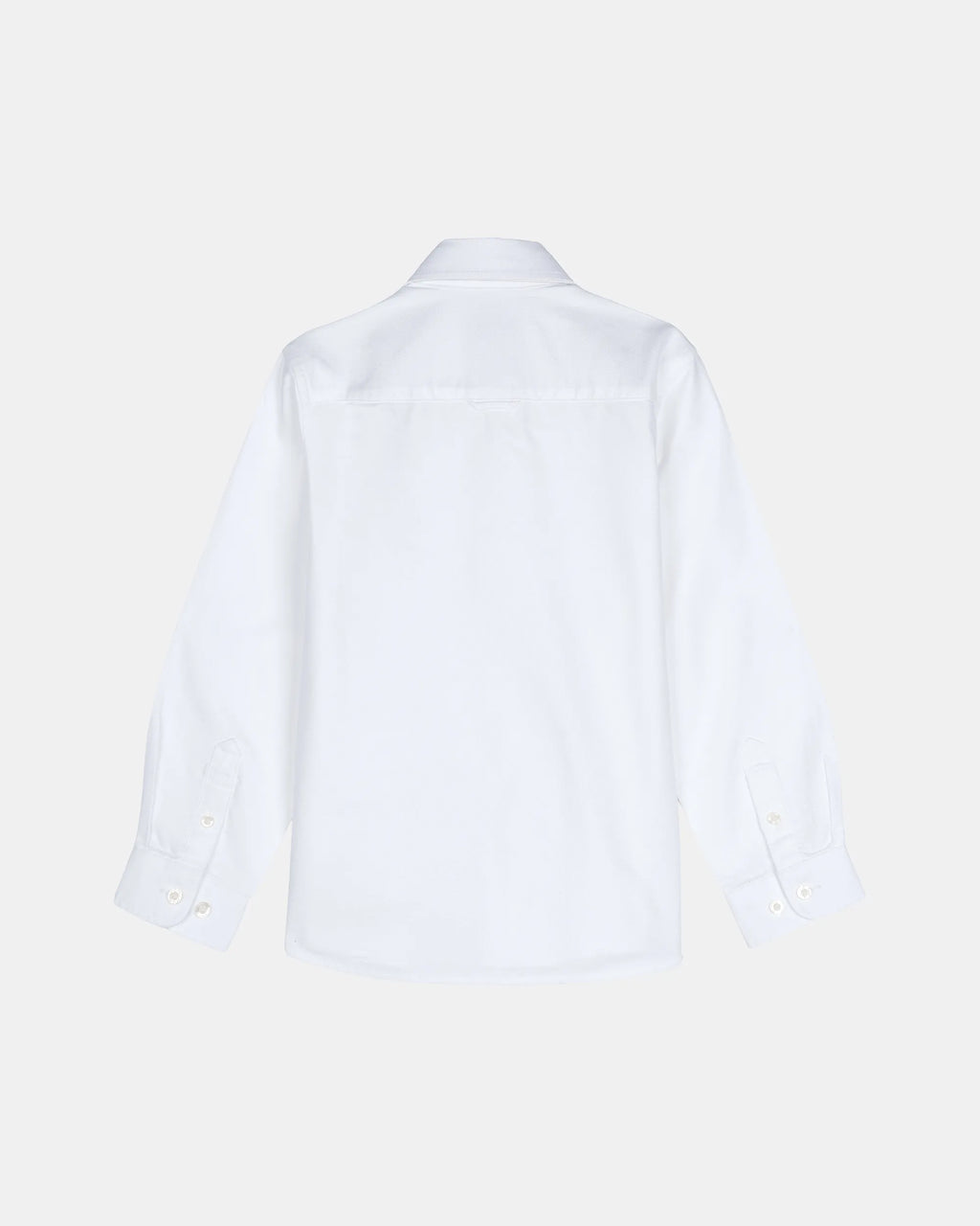 CAMISA CUELLO BOTON OXFORD LISO NIÑO BLANCO
