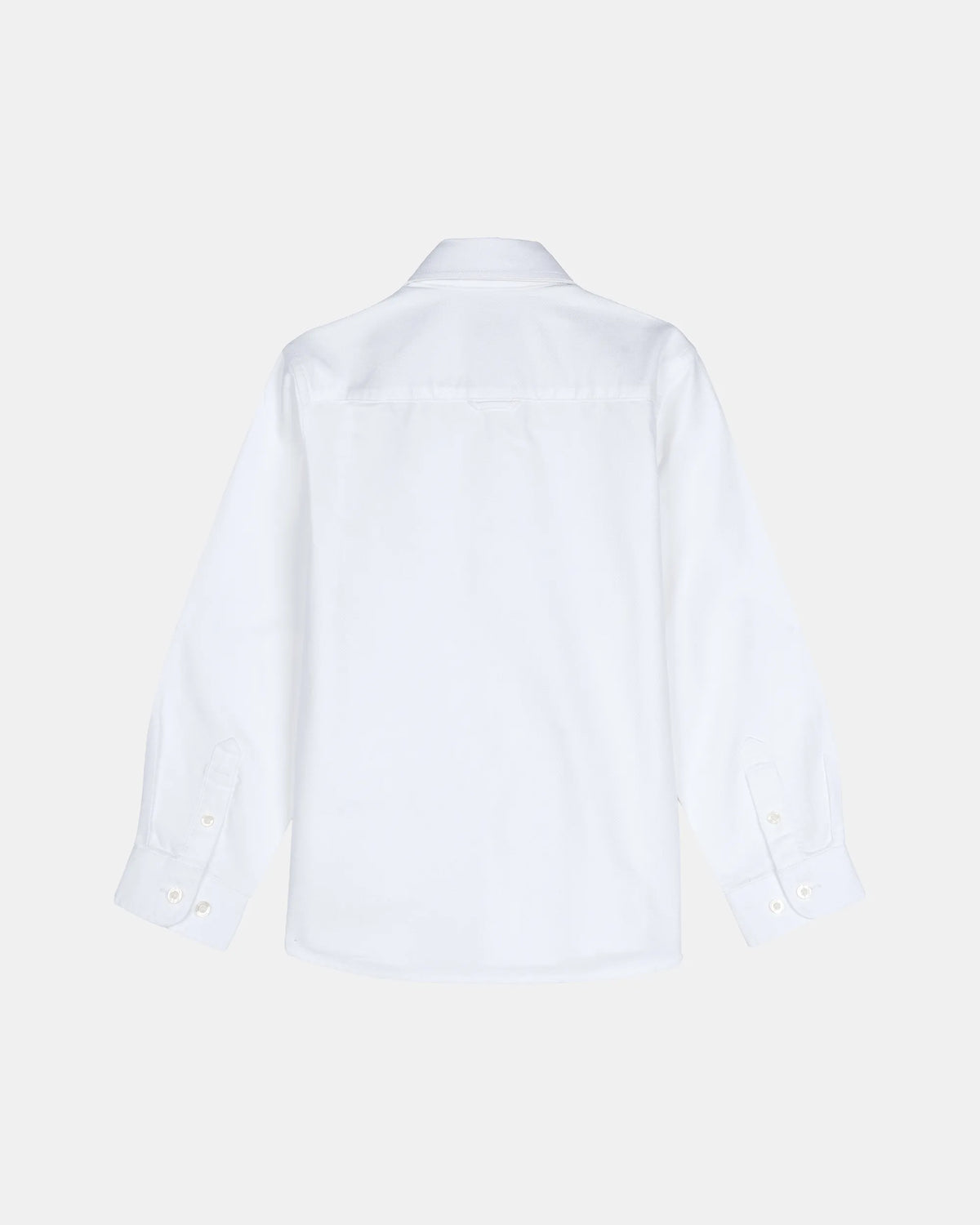 CAMISA CUELLO BOTON OXFORD LISO NIÑO BLANCO