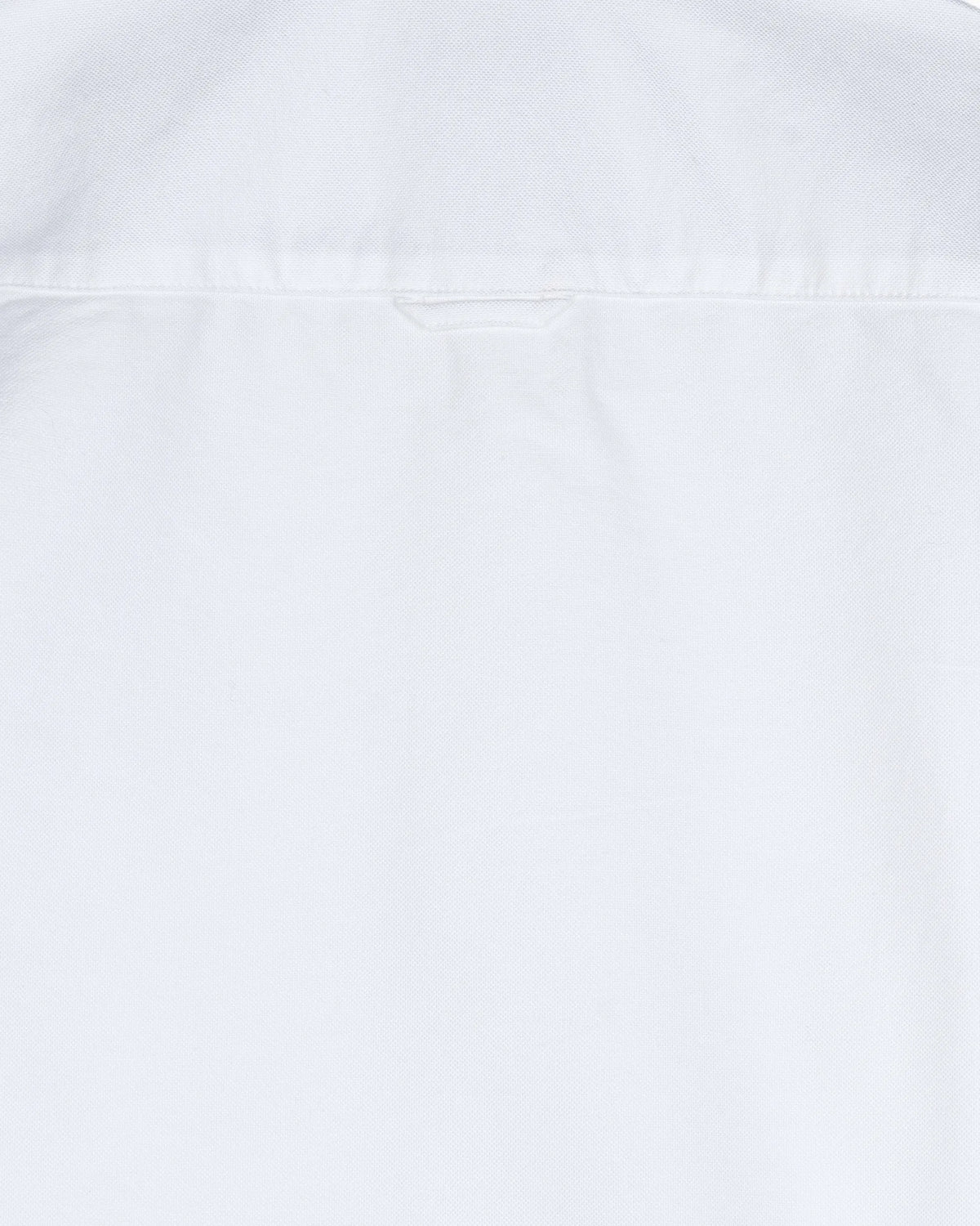 CAMISA CUELLO BOTON OXFORD LISO NIÑO BLANCO