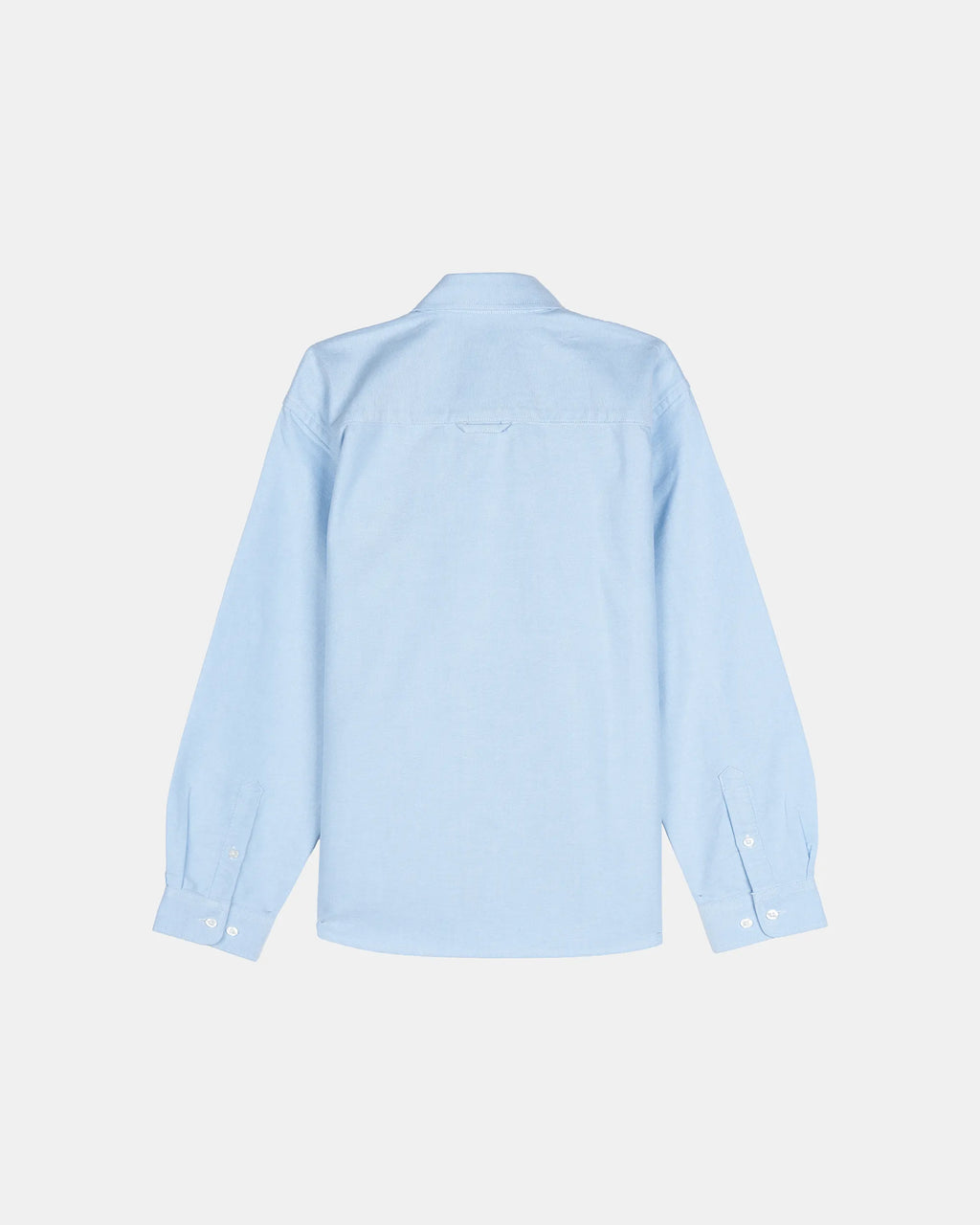 CAMISA CUELLO BOTON OXFORD LISO NIÑO CELESTE