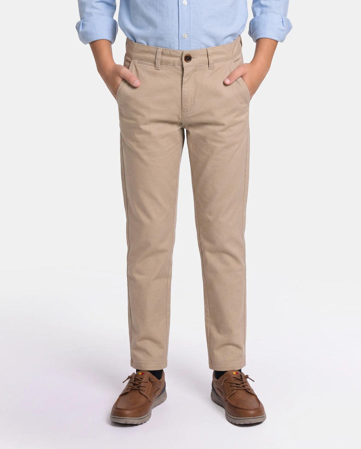 PANTALON CHINO GABARDINA NIÑO BEIGE