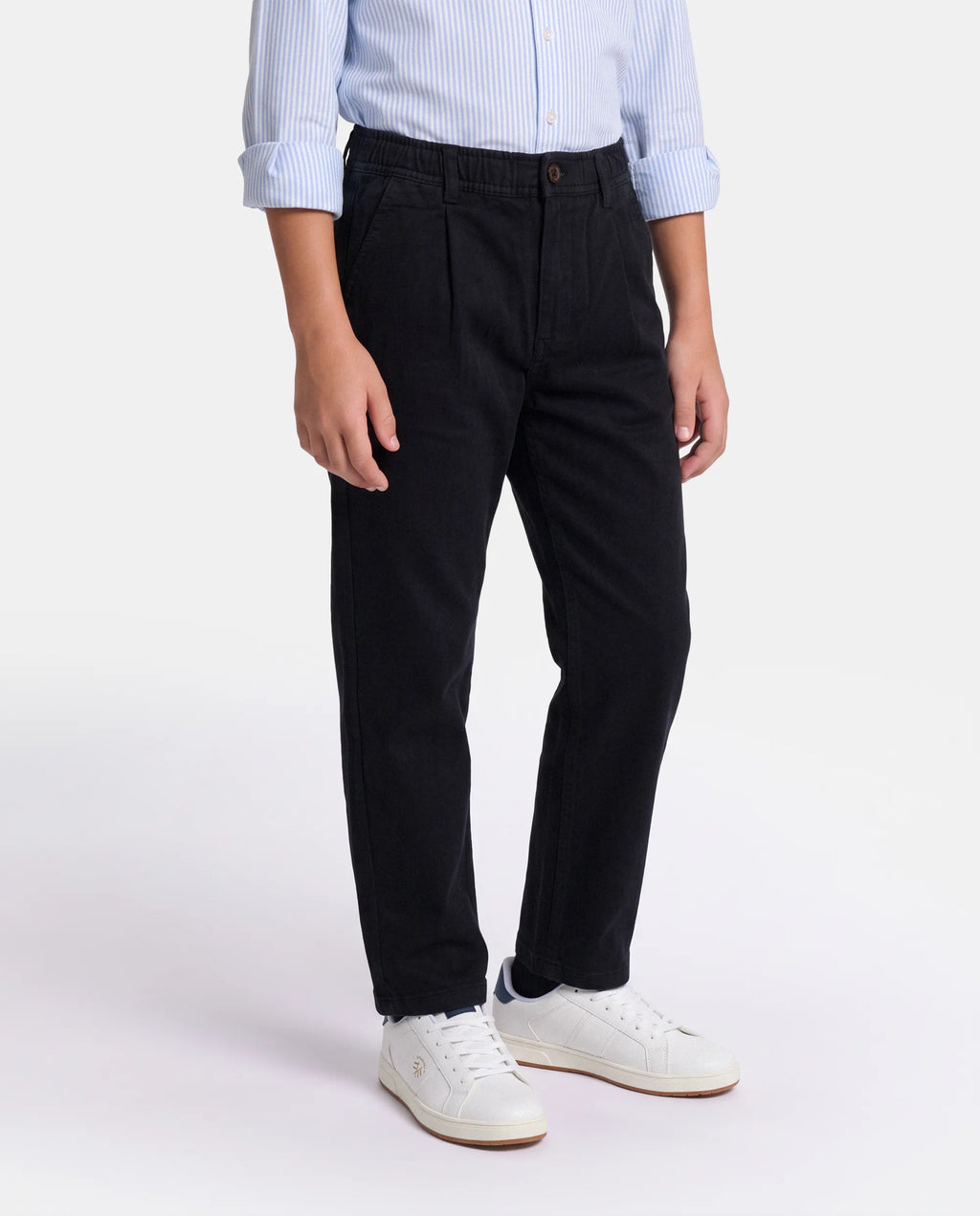 PANTALON JOGGER PINZAS NIÑO AZUL MARINO