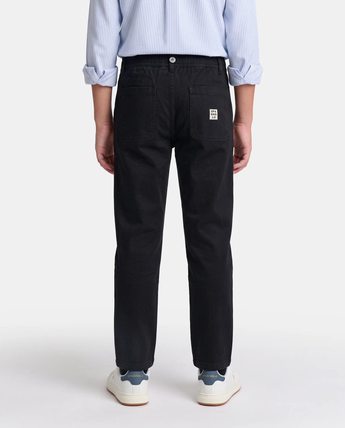PANTALON JOGGER PINZAS NIÑO AZUL MARINO