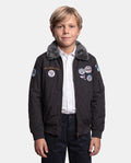 CAZADORA BOMBER APRES SKI NIÑO GRIS