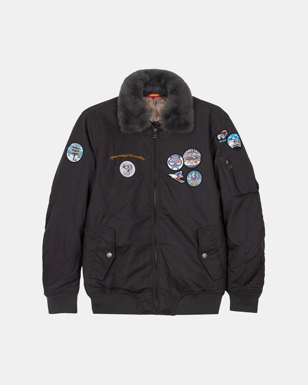 CAZADORA BOMBER APRES SKI NIÑO GRIS