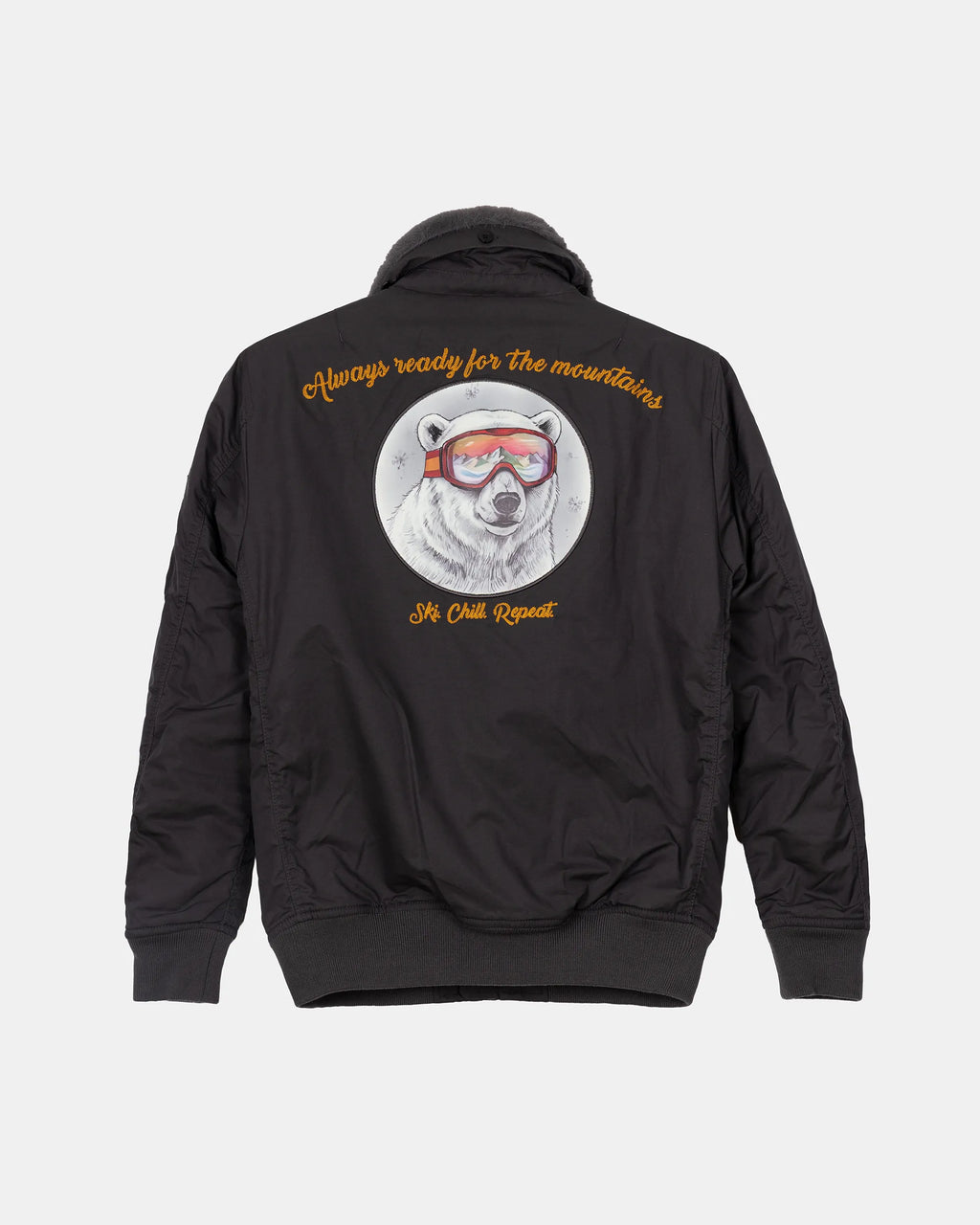 CAZADORA BOMBER APRES SKI NIÑO GRIS