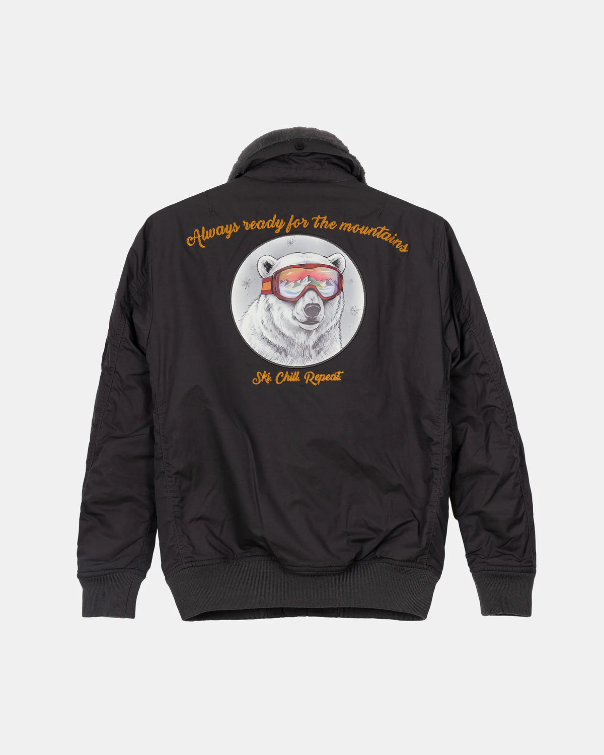 CAZADORA BOMBER APRES SKI NIÑO GRIS