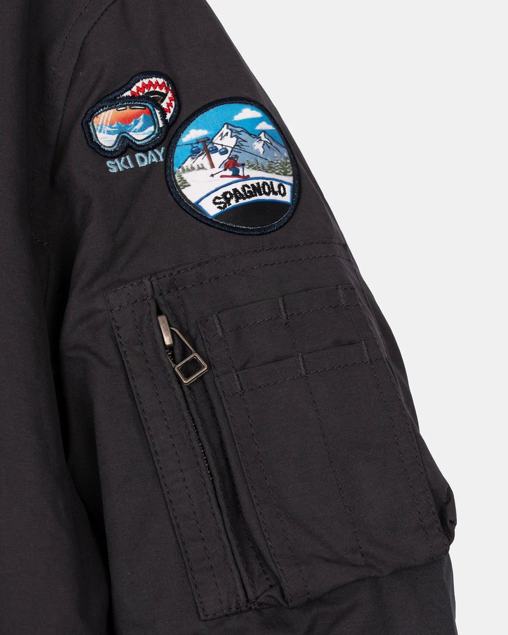 CAZADORA BOMBER APRES SKI NIÑO GRIS