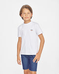 CONJUNTO CAMISETA Y BERMUDA NIÑO BLANCO y AZULINA