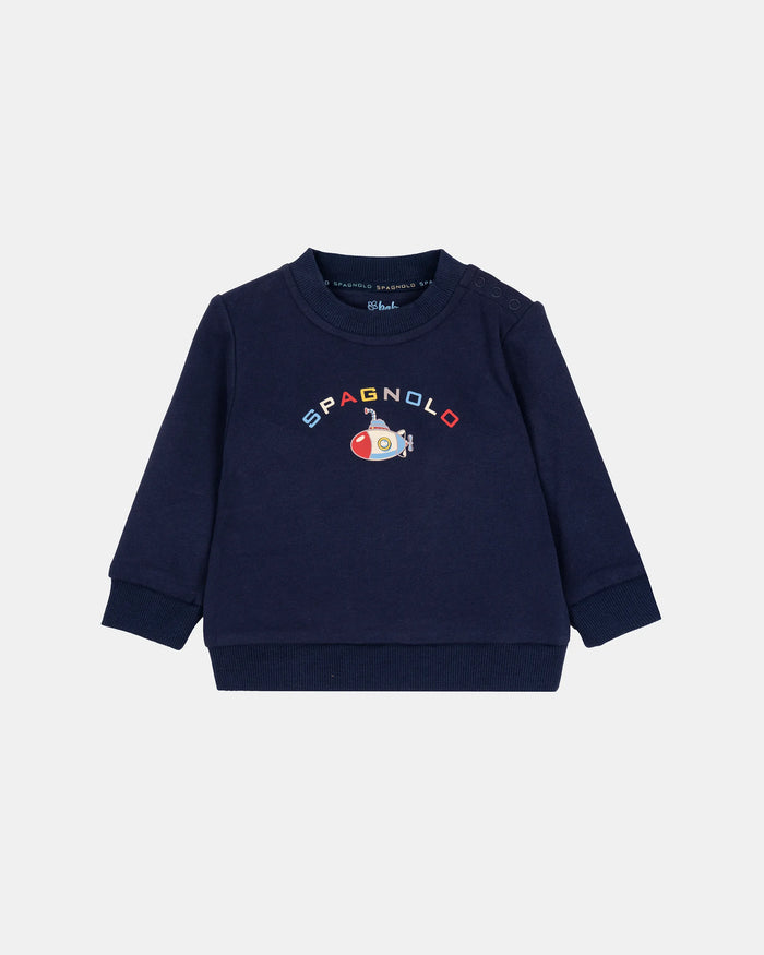 CONJUNTO SUDADERA Y PANTALON FELPA BEBE NIÑO AZUL