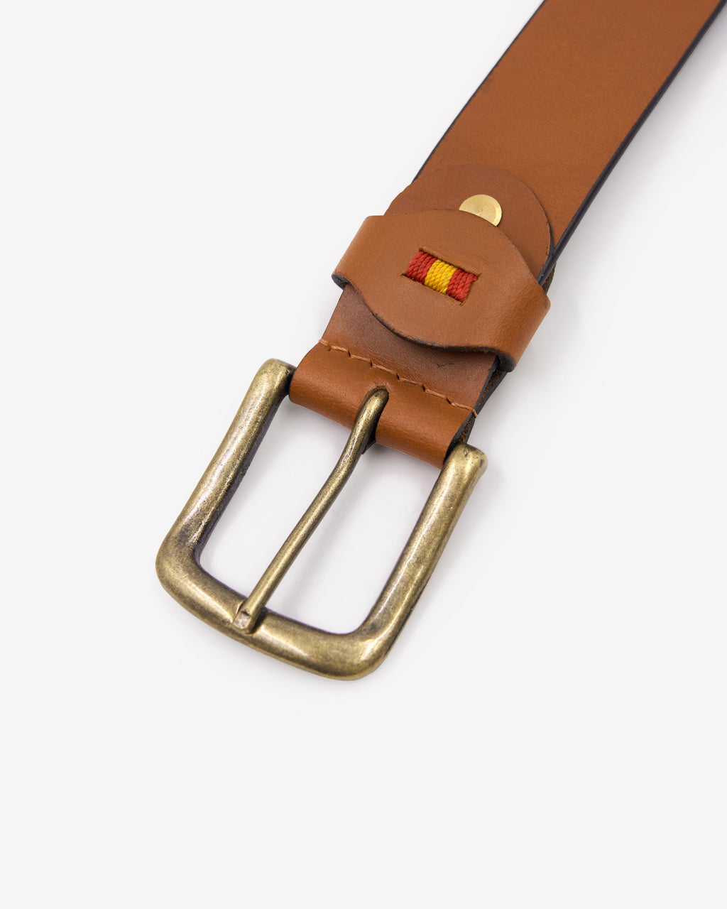 CINTURON ROMBOS HILO ROJO HOMBRE BEIGE