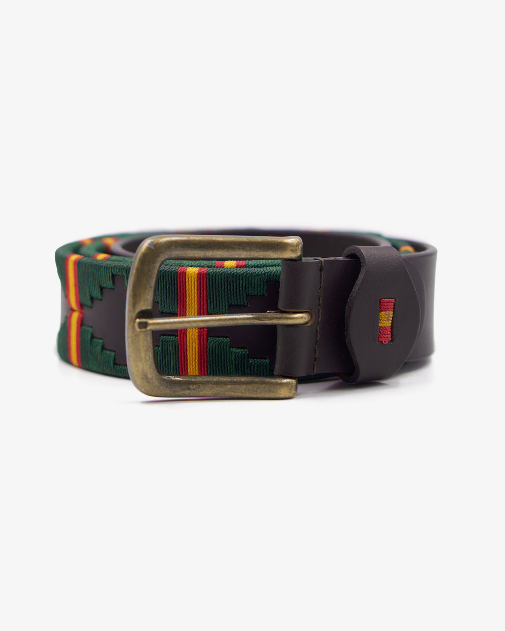 CINTURON ROMBOS BANDERAS ESPAÑA HOMBRE VERDE
