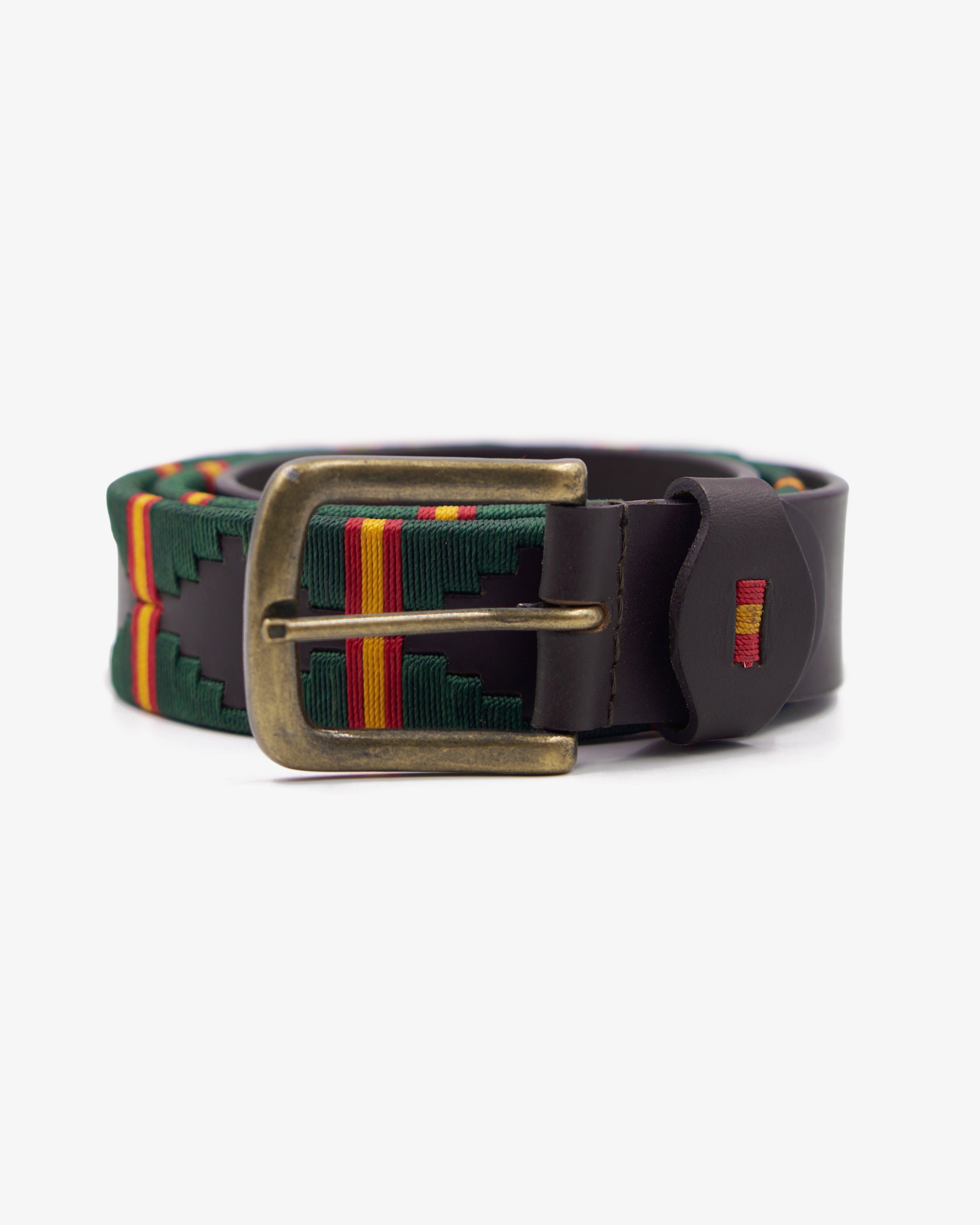 CINTURON ROMBOS BANDERAS ESPAÑA HOMBRE VERDE
