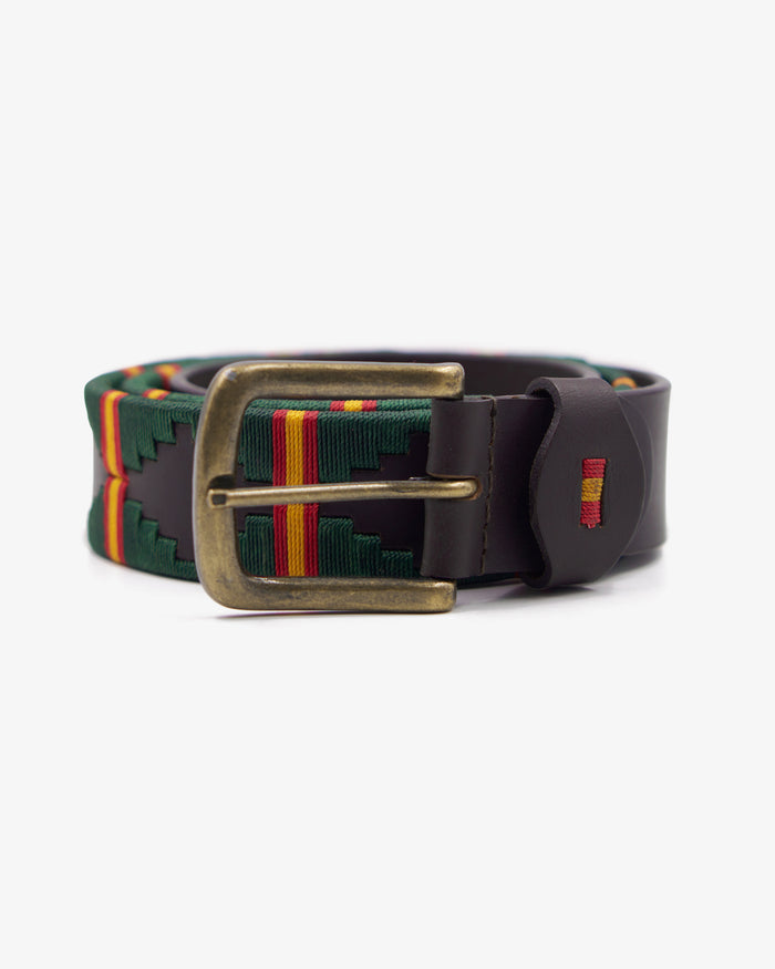 CINTURON ROMBOS BANDERAS ESPAÑA HOMBRE VERDE