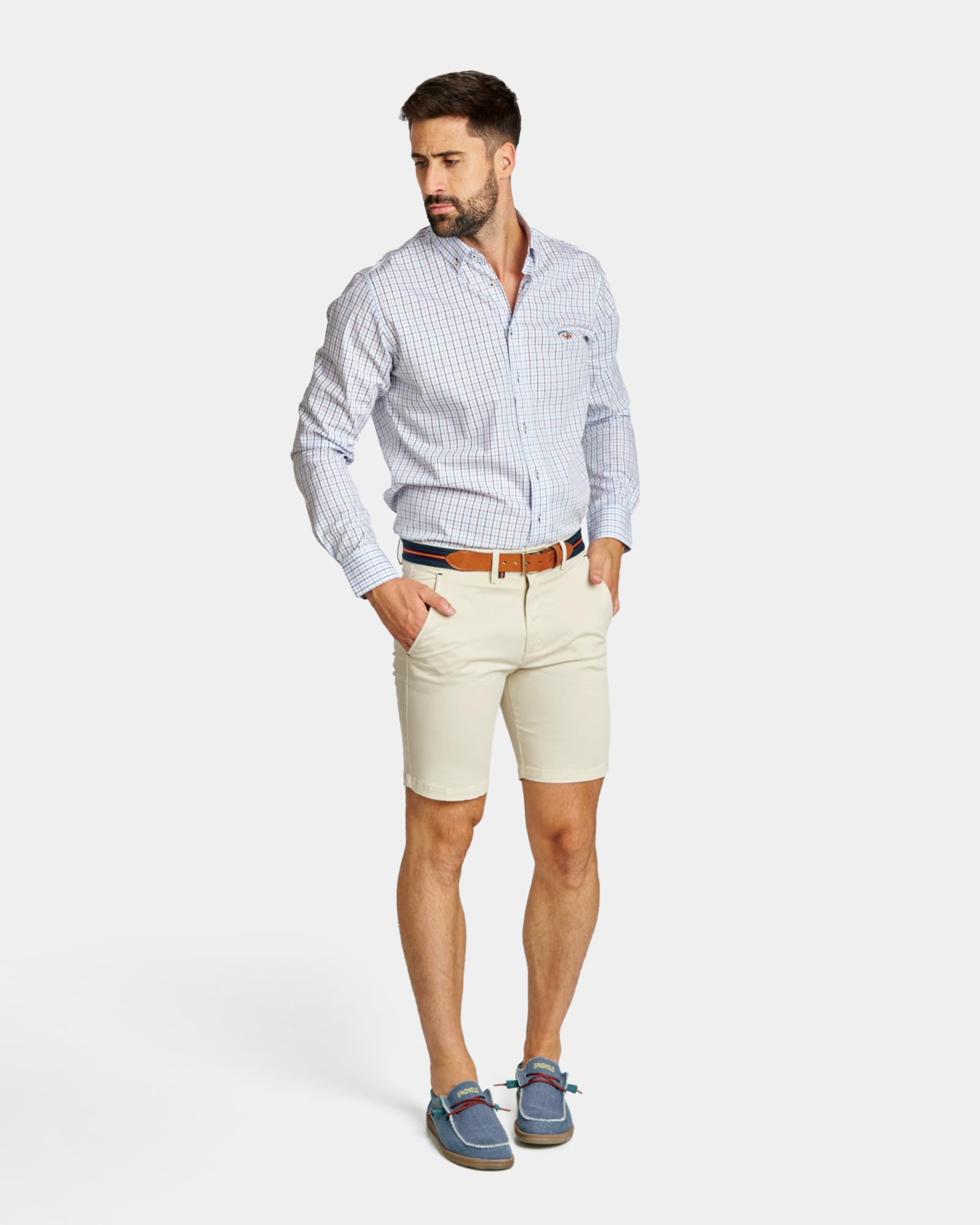 Bermudas beige hombre sale